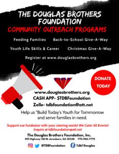 A flyer for the douglas brothers foundation community outreach programs.